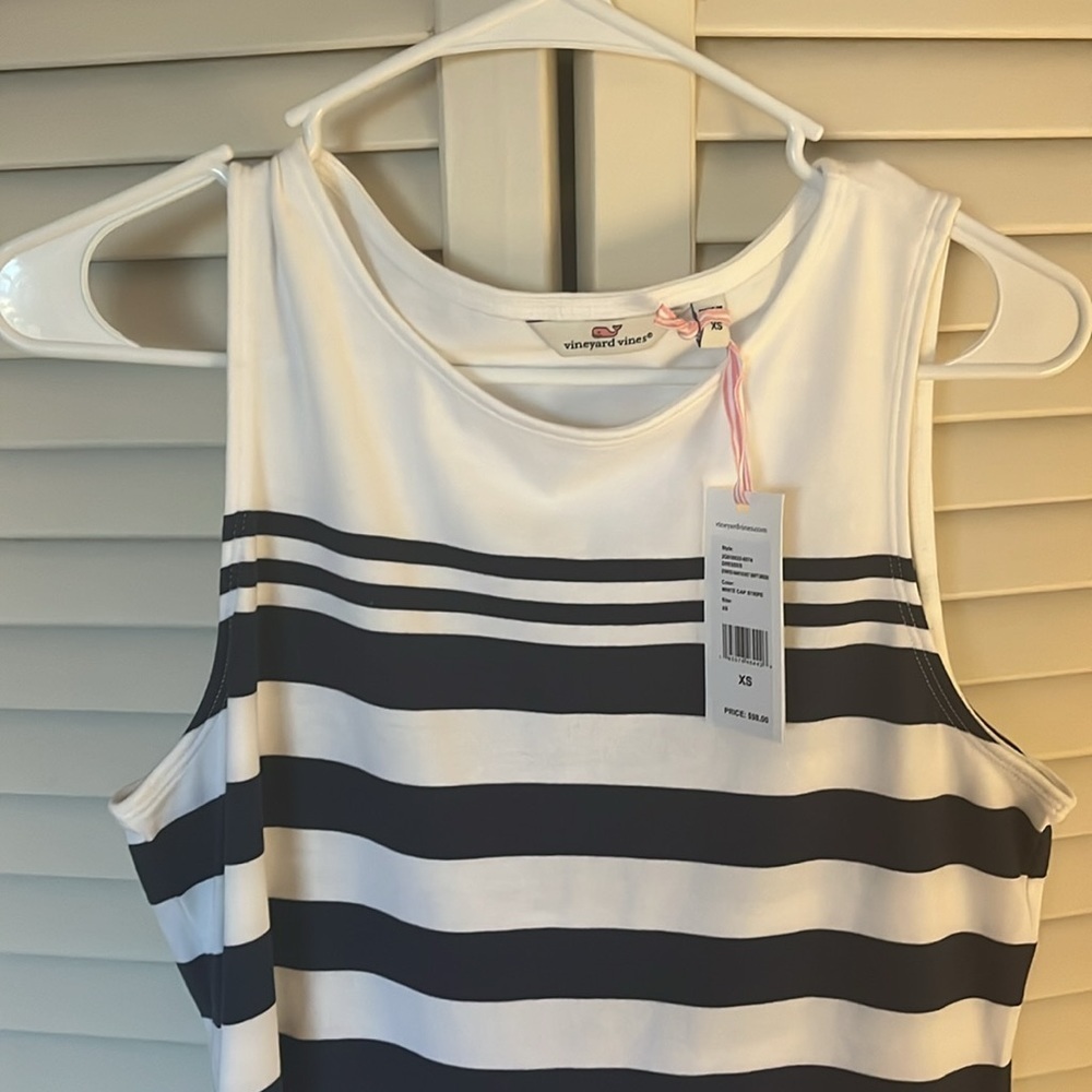 Vineyard Vines Striped Nantucket shift dress XS NWT BLUE/White - Picture 3 of 8